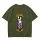 Olive T-Shirt With Cereal Killer Bunny Graphic Print