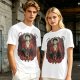 One Piece Luffy Graphic Print Olive T-Shirt