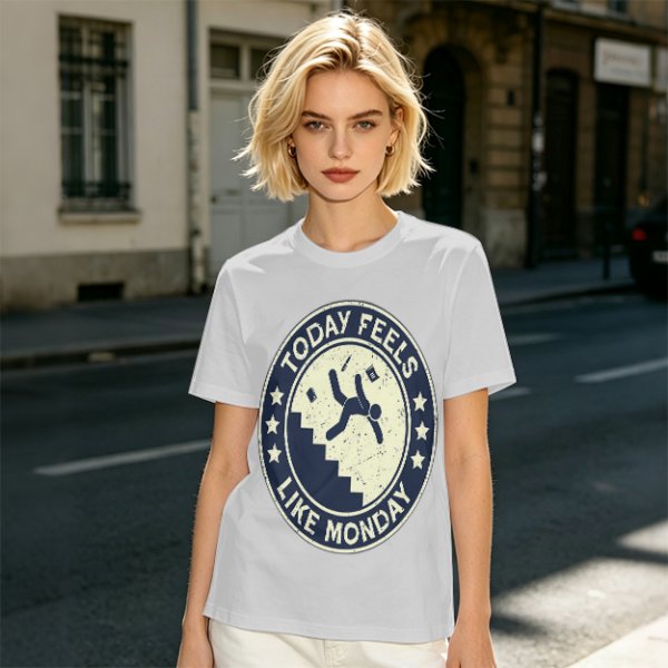 Today Feels Like Monday Stair Fall Graphic T-Shirt