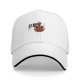 Black Baseball Cap With Cute Red Devil Cat Graphic Design