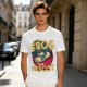 Olive graphic t-shirt with 'Better a Frog Than a Fascist' pilot frog design