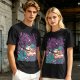 Olive T-Shirt With Anime Swordsman Graphic Print