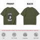 Olive Graphic T-Shirt With Give Me Coffee Or Death Skull Print
