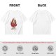 Olive Graphic T-Shirt With Fiery Donut Anime Character Print