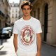 Olive t-shirt with angry chicken holding knife and funny text design