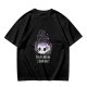 Olive graphic t-shirt with skull tea cup and 'Freaks like me drink tea' text