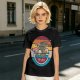 Olive T-shirt with Retro Ramen Bowl Chopsticks Graphic