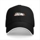 Black baseball cap with a cute lying rainbow unicorn graphic