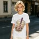 Olive T-Shirt With Halloween Themed Boba Tea Graphic