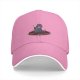 Black baseball cap with a demonic cat on a pentagram design
