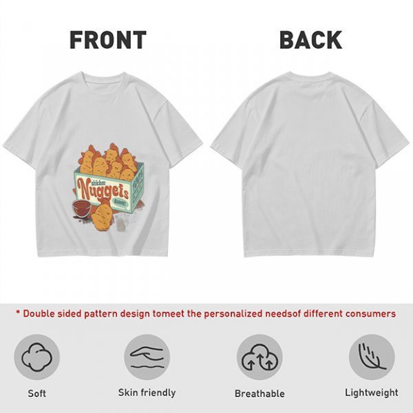 Olive T-Shirt With Cartoon Chicken Nuggets Box Print