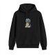 Black hoodie with My Neighbor Totoro character graphic print