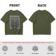 Olive t-shirt with retro video game 'It's dangerous to go alone' print
