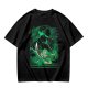 Olive Green Anime T-Shirt With Swordsman Character Artwork