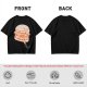 Olive T-Shirt With Cute Cartoon Hamburger Print