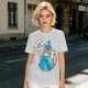 Olive T-Shirt With Fairy Godmother Cat Graphic Print
