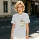 Olive Green T-Shirt With Cute Smiling Steaming Coffee Cup Print