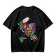 Olive T-shirt with Halloween Jack-o'-lantern Warrior Graphic