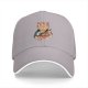 Black Baseball Cap with Ramen Chef Cat Graphic