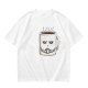 Oversized Army Green T-Shirt With Tired Coffee Mug Graphic