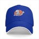 Black baseball cap with skeleton holding coffee cup graphic
