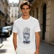 Olive graphic t-shirt with raccoon 'Live Fast Eat Trash' print