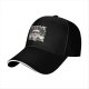 Black Baseball Cap With Rock Santa Festive Christmas Print