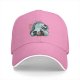 Black baseball cap with dragon and anime character graphic print