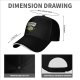 Black baseball cap with 'Working On My Core' fitness apple graphic