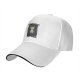 Black baseball cap with cat-tholics religious parody graphic print