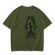 Olive T-shirt with Earth Bender Silhouette Graphic