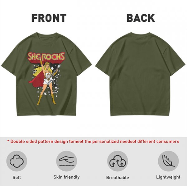 Olive Green She-Ra 'She Rocks' Graphic T-Shirt