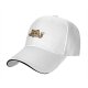 Black Baseball Cap With Grumpy Orange Cat And Cupcakes Print