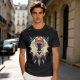 Olive Green T-Shirt With Fantasy Forest Spirit Graphic Print
