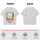 Owl-like character in ramen bowl graphic olive green t-shirt