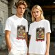 Olive t-shirt with creepy Teletubbies 'Always Say Bye-bye' print
