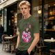 Olive T-Shirt With Cute Kirby Candy Bag Graphic