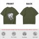 Olive T-Shirt With Funny Lawyer Cat Legal Trouble Graphic Print