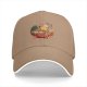 Black Baseball Cap With Cute Ramen Bowl Graphic Design