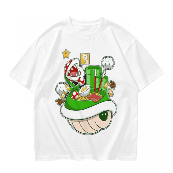 Super Mario Themed Ramen Graphic T-Shirt