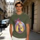 Olive Christmas Elf Ornament T-Shirt with 'This is Xmass' Print
