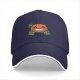 Black Baseball Cap with Grinning Pumpkin Crossbones Halloween Graphic