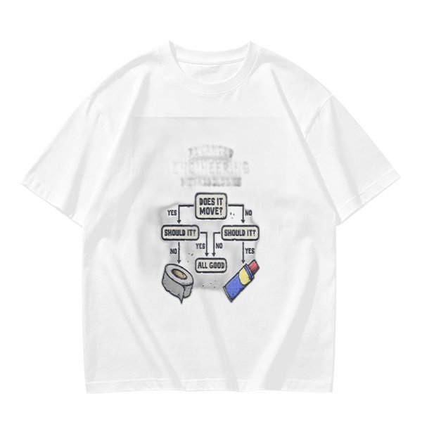 Funny duct tape and WD-40 flowchart graphic olive t-shirt