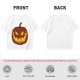 Olive Green T-Shirt With Scary Jack O' Lantern Pumpkin Print