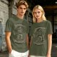 Olive T-shirt with 'I Drink And I Know Things' Lion Beer Graphic
