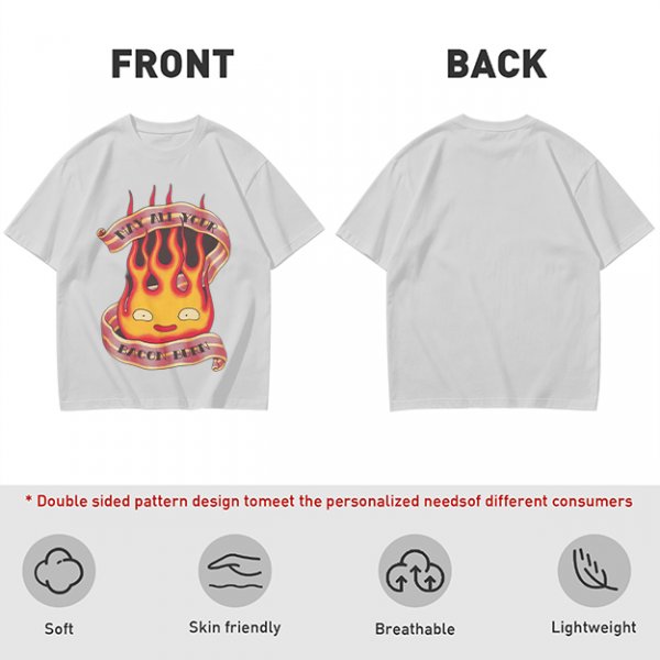 Olive T-Shirt With Calcifire Bacon Fire Graphic Print
