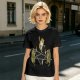 Olive T-Shirt With Frog Pentagram Ritual Graphic Print