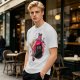 Olive T-shirt with a potion bottle holding a black cat that says don't open evil inside do it