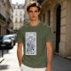 Olive T-Shirt With The Wizard Tarot Card Style Graphic Print