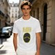 Olive T-Shirt with Marvin Text and Simple Face Graphic